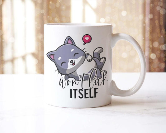 Funny Cat Mug & Coaster Set: Rude LGBT Gift