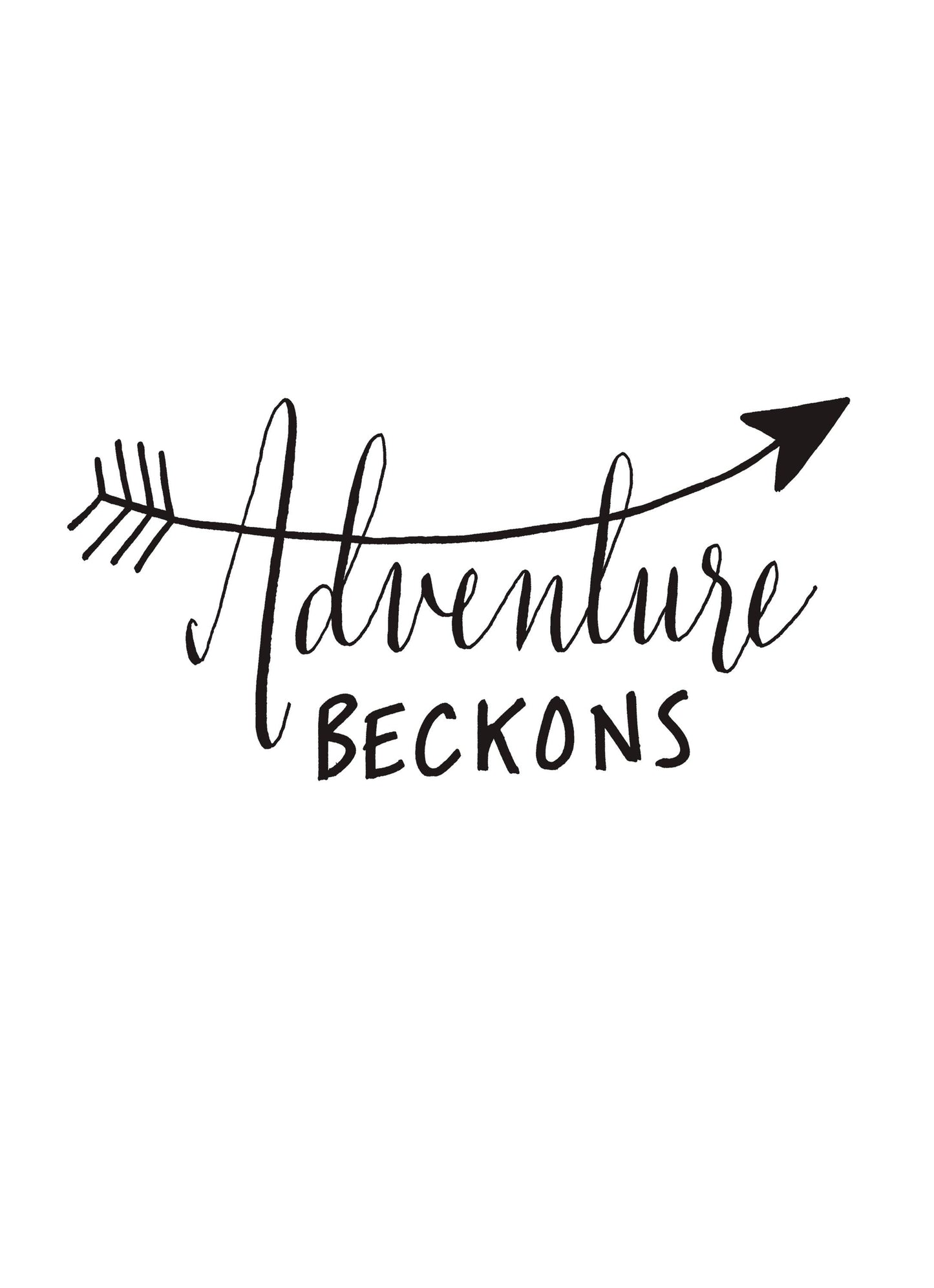 Adventure Beckons Inspirational Positive Thoughts Adventure Poster Print Wall