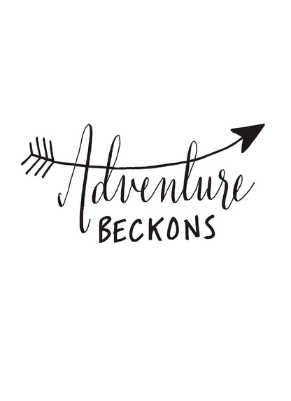 Adventure Beckons Inspirational Positive Thoughts Adventure Poster Print Wall