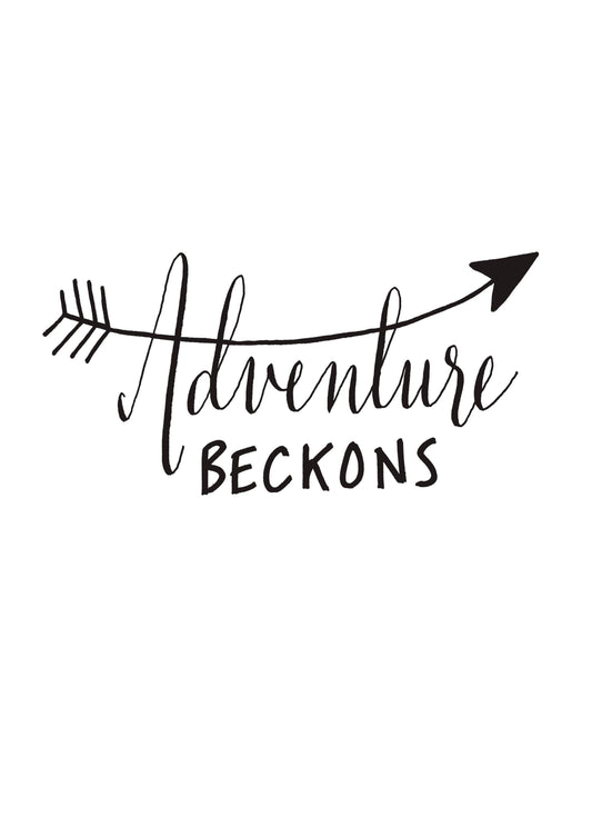Adventure Beckons Inspirational Positive Thoughts Adventure Poster Print Wall