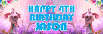 2x Personalised Llama Birthday Banner: Kids Party Decoration