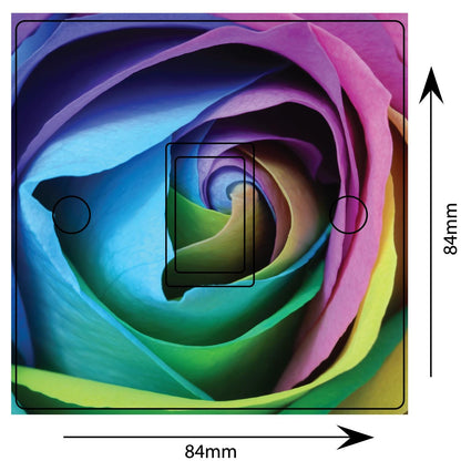 Colourful Rose 3d Light Switch Sticker Cover Vinyl Skin Wall Decal Bedroom Decor