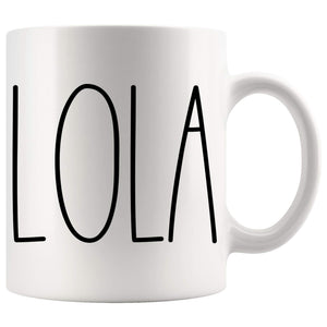 Lola Coffee | Ceramic Coffee Mug | Father's Day Gift | Stylish Printed Design | Tea & Coffee Cup | 11oz