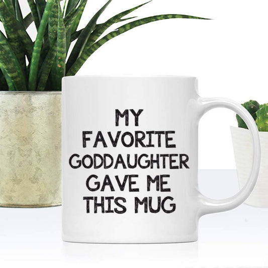 Godfather Godmother | Ceramic Coffee Mug | Father's Day Gift | Stylish Printed Design | Tea & Coffee Cup | 11oz