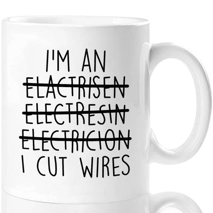 Funny Electrician | Ceramic Coffee Mug | Father's Day Gift | Stylish Printed Design | Tea & Coffee Cup | 11oz