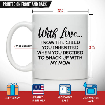 Novelty for Stepdad | Ceramic Coffee Mug | Father's Day Gift | Stylish Printed Design | Tea & Coffee Cup | 11oz