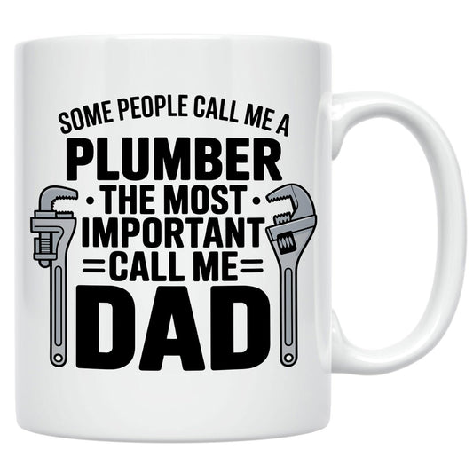 Plumber Dad Coffee . Funny Trade Father from Kids for | Ceramic Coffee Mug | Father's Day Gift | Stylish Printed Design | Tea & Coffee Cup | 11oz