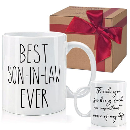 Inspirational for Son in Law | Ceramic Coffee Mug | Father's Day Gift | Stylish Printed Design | Tea & Coffee Cup | 11oz