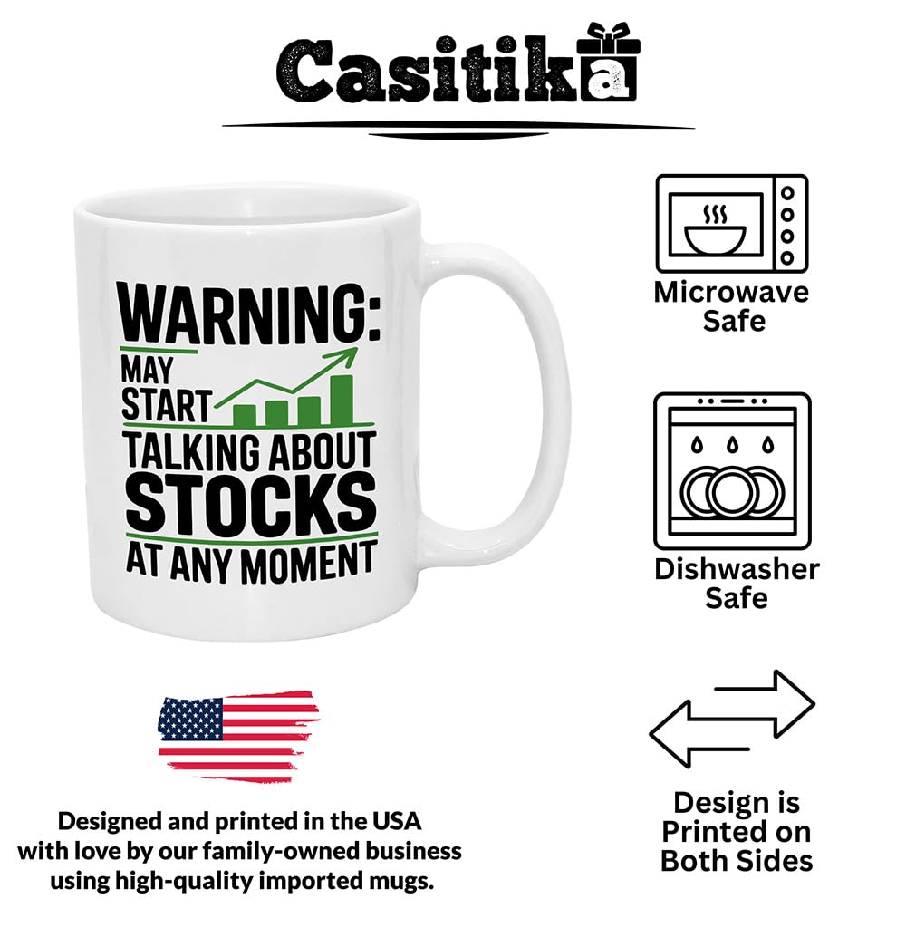 Stock market for Traders and Investors. Funny with Finance Quote. Great Day Trading | Ceramic Coffee Mug | Father's Day Gift | Stylish Printed Design | Tea & Coffee Cup | 11oz