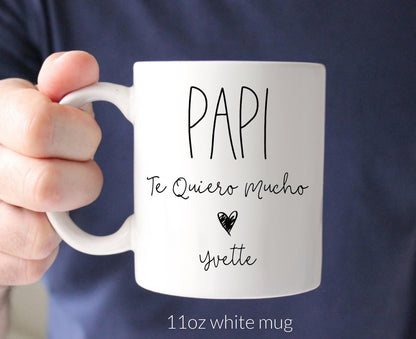 Personalized Papi Fathers Day Mug | Ceramic Coffee Mug | Father's Day Gift | Stylish Printed Design | Tea & Coffee Cup | 11oz | Black Two-Tone Design