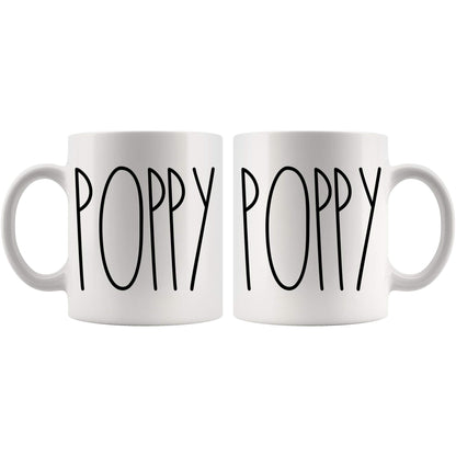 Poppy for //Mother's Day/Father's Day | Ceramic Coffee Mug | Father's Day Gift | Stylish Printed Design | Tea & Coffee Cup | 11oz