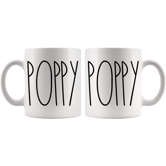 Poppy for //Mother's Day/Father's Day | Ceramic Coffee Mug | Father's Day Gift | Stylish Printed Design | Tea & Coffee Cup | 11oz