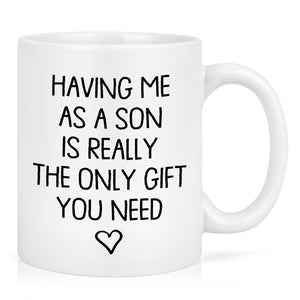 for Mom from Son | Ceramic Coffee Mug | Father's Day Gift | Stylish Printed Design | Tea & Coffee Cup | 11oz