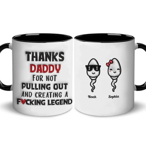 Funny | Ceramic Coffee Mug | Father's Day Gift | Stylish Printed Design | Tea & Coffee Cup | 11oz | Black Two-Tone Design
