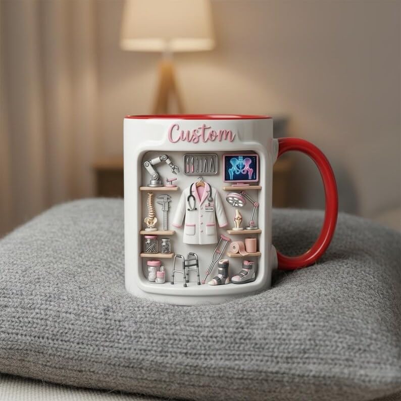 Personalized Doctor with Name Doctorate | Customised Coffee Mug | 11 OZ