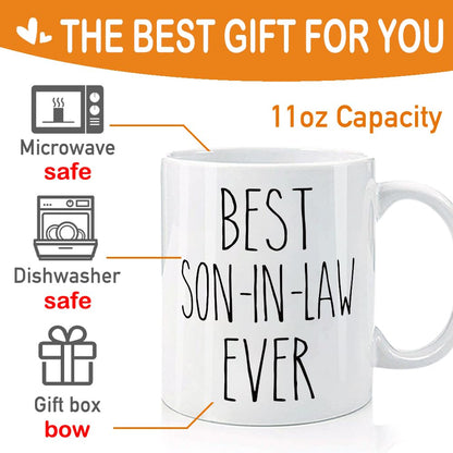 Inspirational for Son in Law | Ceramic Coffee Mug | Father's Day Gift | Stylish Printed Design | Tea & Coffee Cup | 11oz