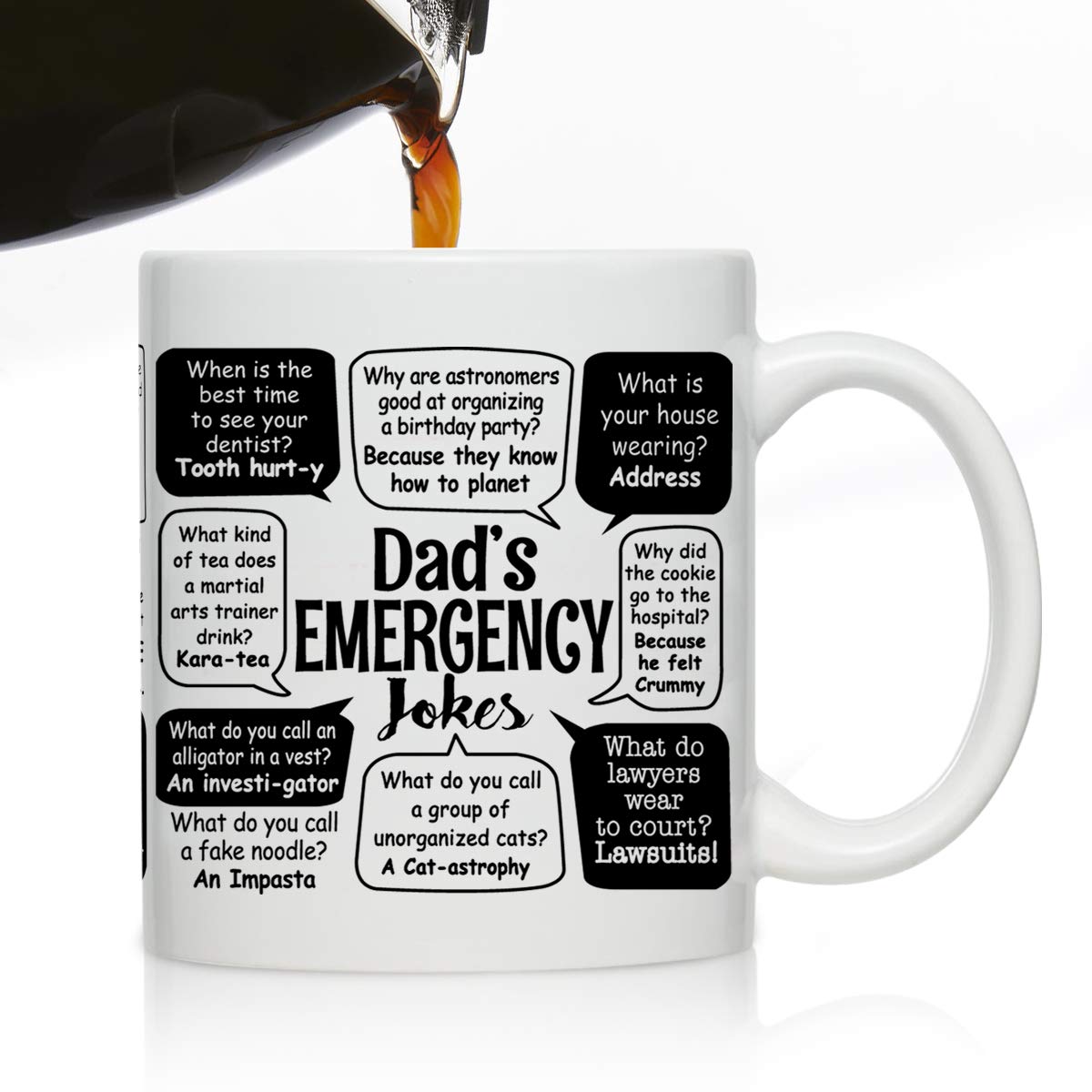 Novelty for Dad | Ceramic Coffee Mug | Father's Day Gift | Stylish Printed Design | Tea & Coffee Cup | 11oz