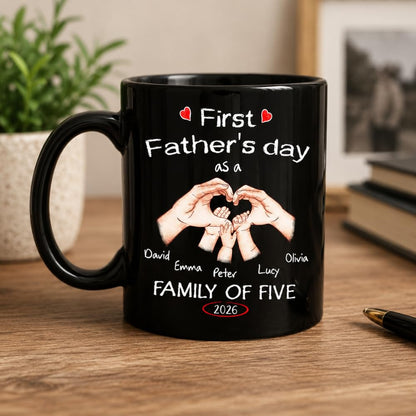 As A Family Of Three | Ceramic Coffee Mug | Father's Day Gift | Stylish Printed Design | Tea & Coffee Cup | 11oz