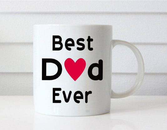 Best Dad | Ceramic Coffee Mug | Father's Day Gift | Stylish Printed Design | Tea & Coffee Cup | 11oz