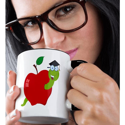 Cute School Grad Graduation Worm In Graduate | Ceramic Coffee Mug | 11 OZ