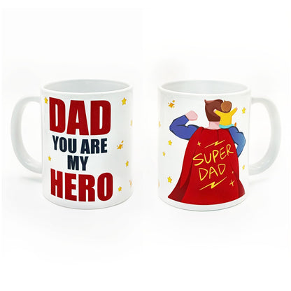 Super Dad Dad Mugs for you are My Hero Mugs for Father for Men fatherâ€™s day for New | Ceramic Coffee Mug | Father's Day Gift | Stylish Printed Design | Tea & Coffee Cup | 11oz