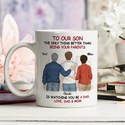 To My Son | Ceramic Coffee Mug | Father's Day Gift | Stylish Printed Design | Tea & Coffee Cup | 11oz