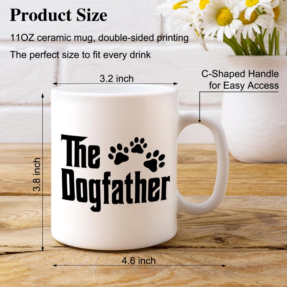 The Dogfather | Ceramic Coffee Mug | Father's Day Gift | Stylish Printed Design | Tea & Coffee Cup | 11oz