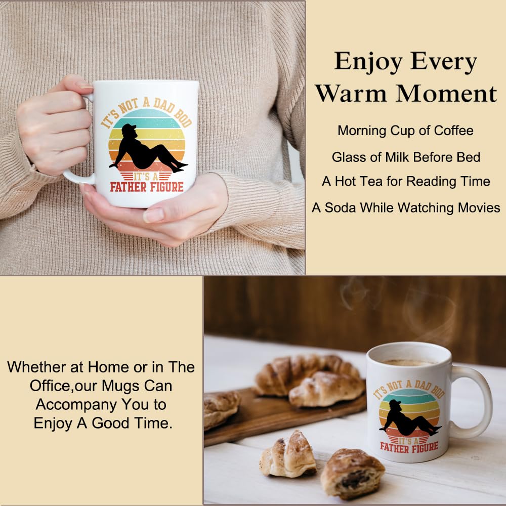 It'S Not A Dad Bod It'S A Father Figure | Ceramic Coffee Mug | Father's Day Gift | Stylish Printed Design | Tea & Coffee Cup | 11oz