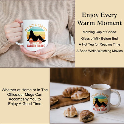 It'S Not A Dad Bod It'S A Father Figure | Ceramic Coffee Mug | Father's Day Gift | Stylish Printed Design | Tea & Coffee Cup | 11oz