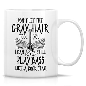 Funny Bass Player Bassist Guitar Rock Music Musician | Ceramic Coffee Mug | Father's Day Gift | Stylish Printed Design | Tea & Coffee Cup | 11oz
