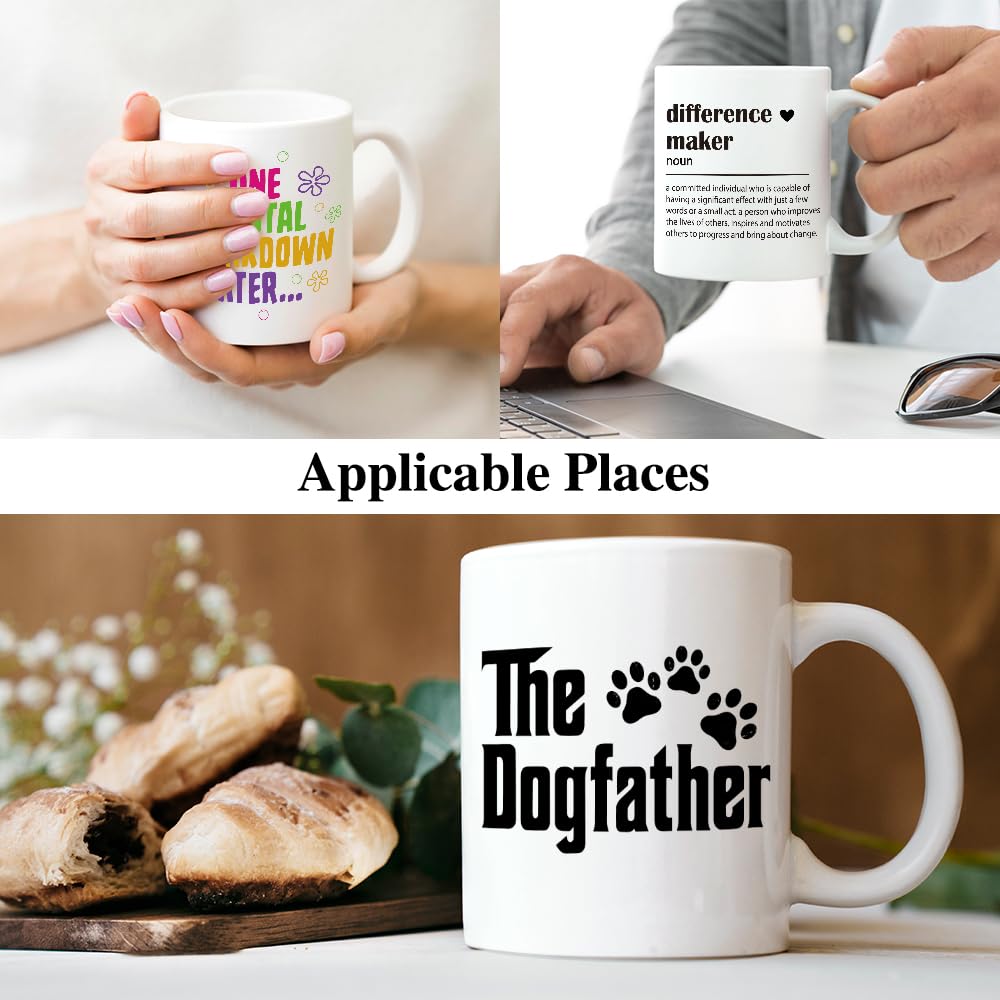 The Dogfather | Ceramic Coffee Mug | Father's Day Gift | Stylish Printed Design | Tea & Coffee Cup | 11oz