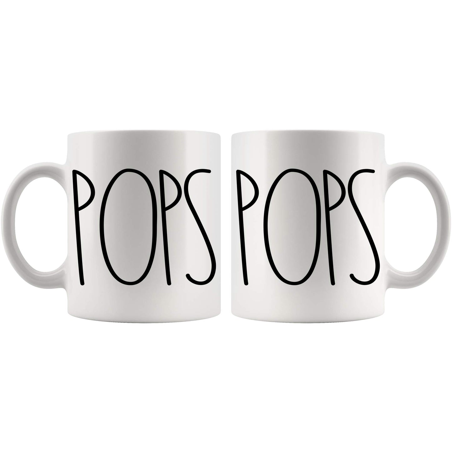 POPS | Ceramic Coffee Mug | Father's Day Gift | Stylish Printed Design | Tea & Coffee Cup | 11oz
