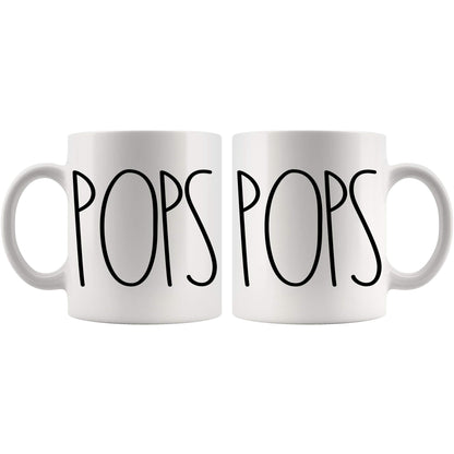 POPS | Ceramic Coffee Mug | Father's Day Gift | Stylish Printed Design | Tea & Coffee Cup | 11oz