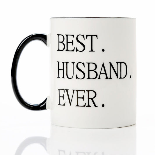For Husband | Ceramic Coffee Mug | Father's Day Gift | Stylish Printed Design | Tea & Coffee Cup | 11oz | Black Two-Tone Design