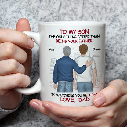 To My Son | Ceramic Coffee Mug | Father's Day Gift | Stylish Printed Design | Tea & Coffee Cup | 11oz