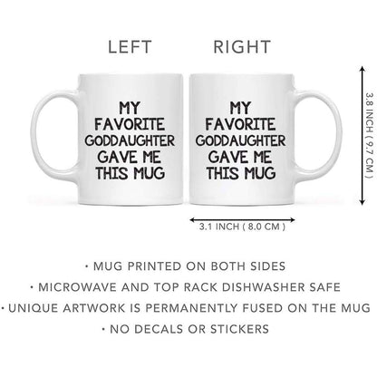 Godfather Godmother | Ceramic Coffee Mug | Father's Day Gift | Stylish Printed Design | Tea & Coffee Cup | 11oz