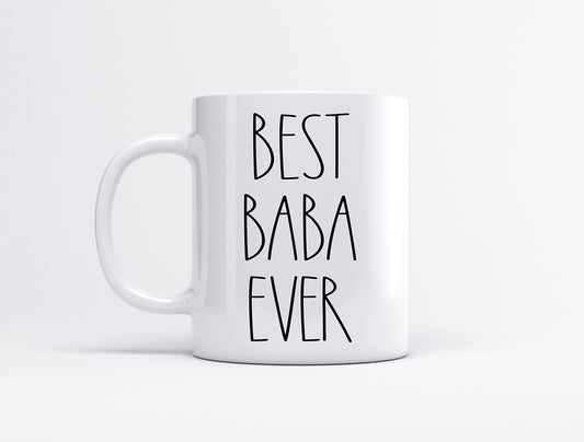 Best Baba Ever | Ceramic Coffee Mug | Father's Day Gift | Stylish Printed Design | Tea & Coffee Cup | 11oz
