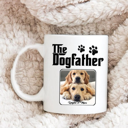 Custom Dog Dad | Ceramic Coffee Mug | Father's Day Gift | Stylish Printed Design | Tea & Coffee Cup | 11oz | Black Two-Tone Design