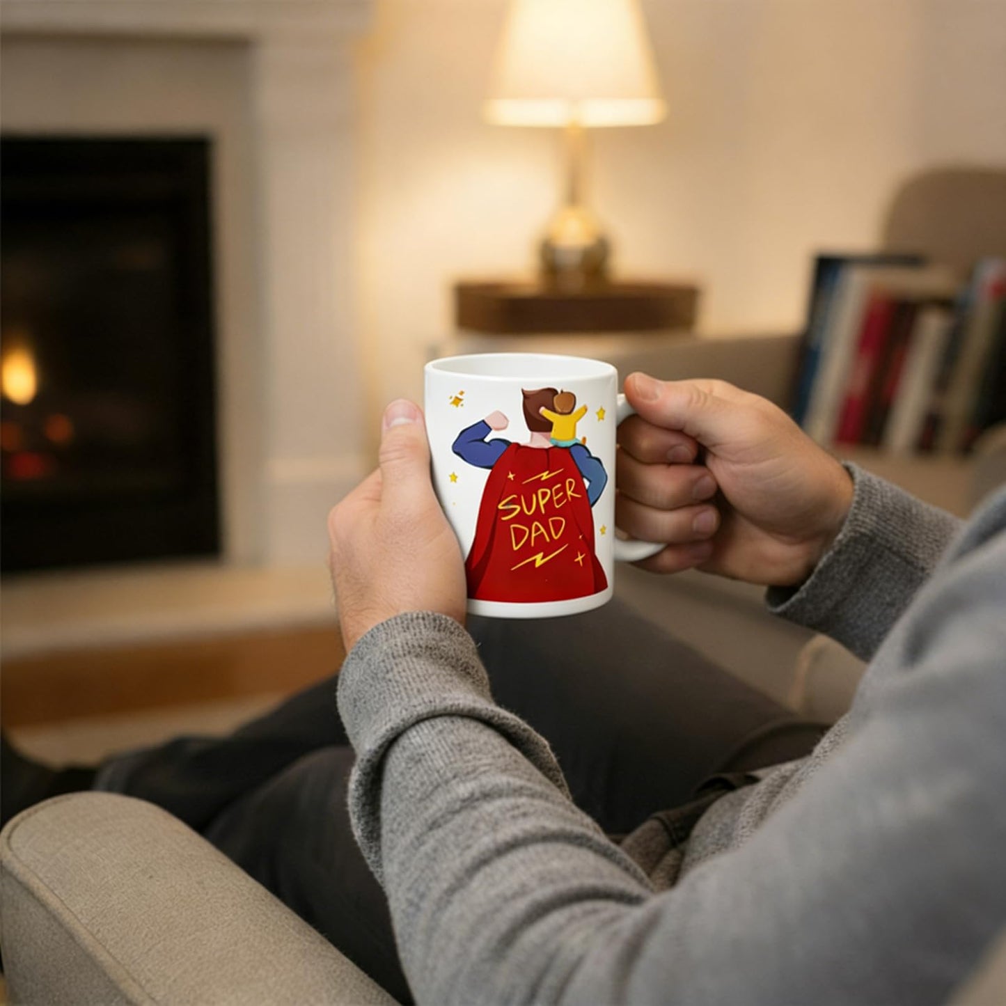 Super Dad Dad Mugs for you are My Hero Mugs for Father for Men fatherâ€™s day for New | Ceramic Coffee Mug | Father's Day Gift | Stylish Printed Design | Tea & Coffee Cup | 11oz