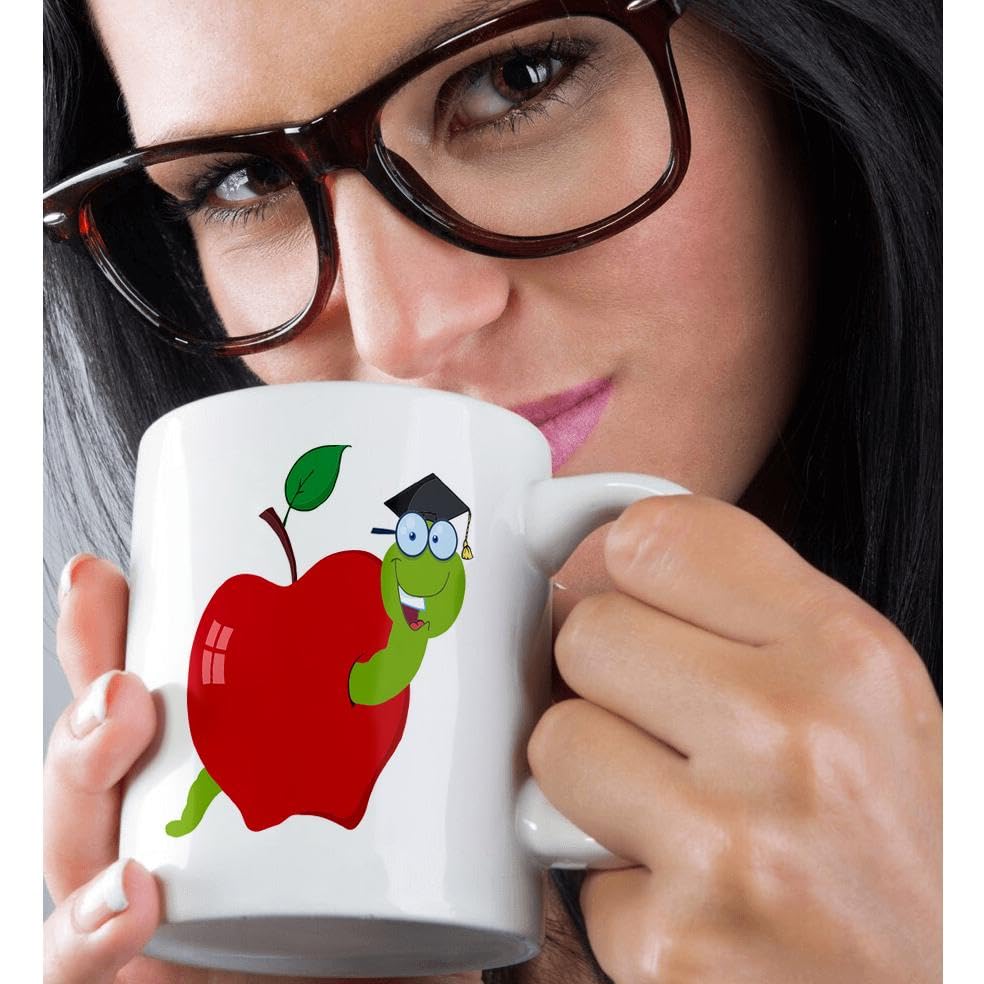 Cute School Grad Graduation Worm In Funny | Ceramic Coffee Mug | 11 OZ