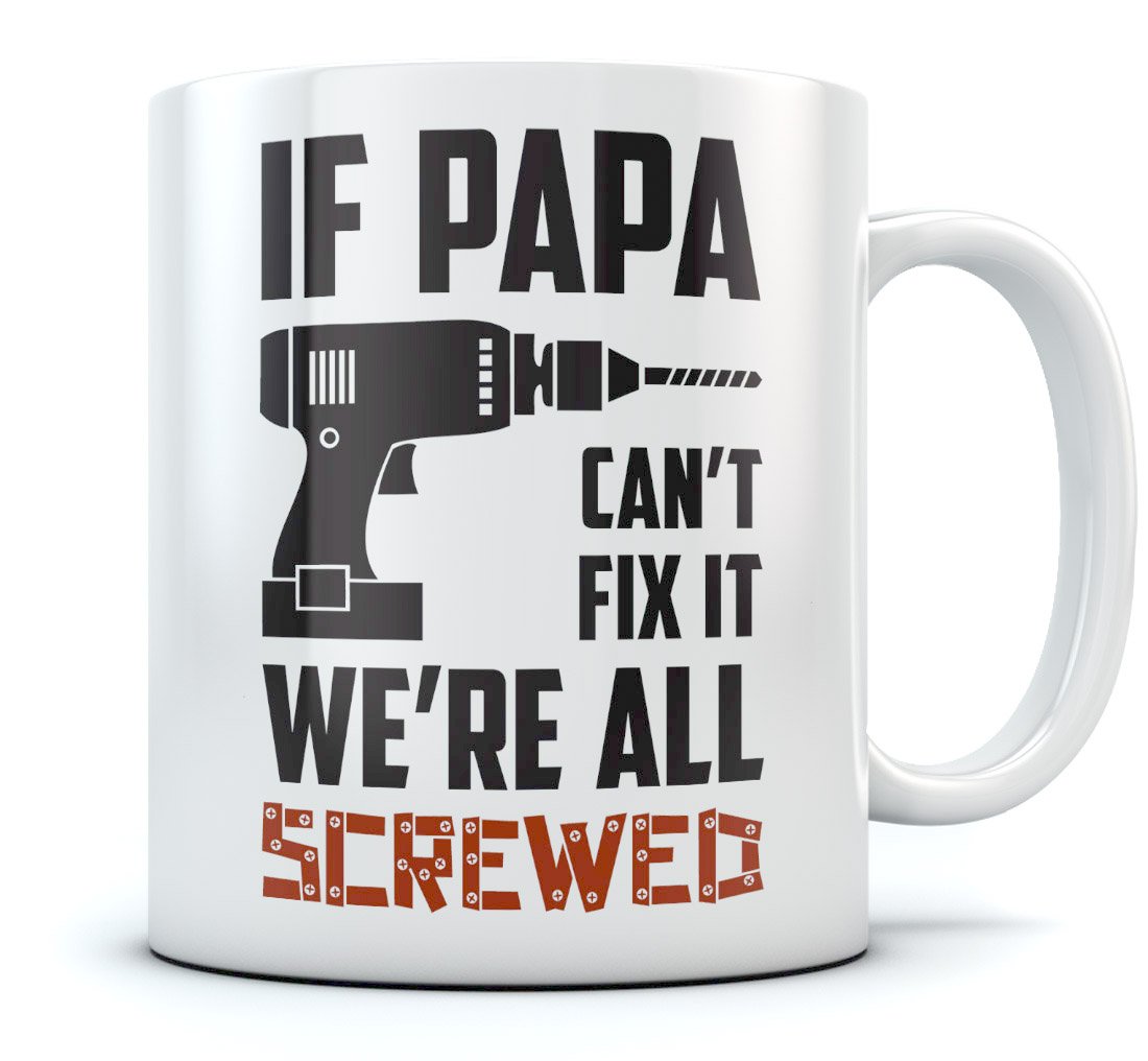 Dad for Papa from Daughter Son Funny Coffee Mugs For Dads 15 Ounce White | Ceramic Coffee Mug | Father's Day Gift | Stylish Printed Design | Tea & Coffee Cup | 11oz