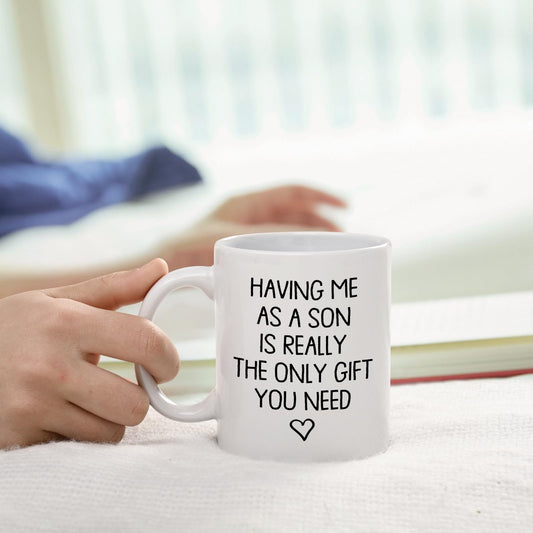 for Mom from Son | Ceramic Coffee Mug | Father's Day Gift | Stylish Printed Design | Tea & Coffee Cup | 11oz