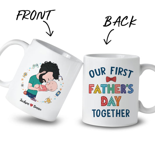 Personalized Our First Together | Ceramic Coffee Mug | Father's Day Gift | Stylish Printed Design | Tea & Coffee Cup | 11oz