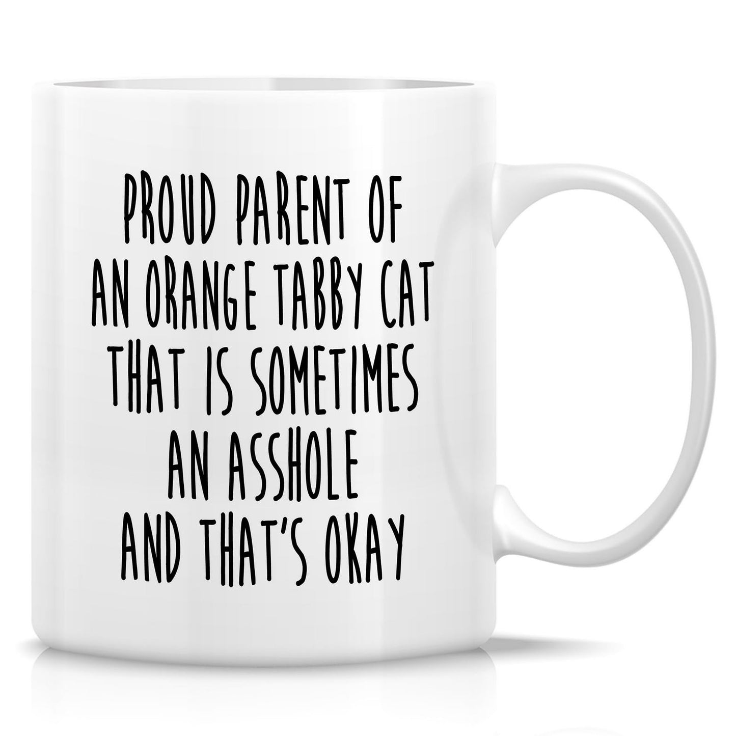 Funny Orange Tabby Cat | Ceramic Coffee Mug | Father's Day Gift | Stylish Printed Design | Tea & Coffee Cup | 11oz