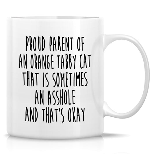 Funny Orange Tabby Cat | Ceramic Coffee Mug | Father's Day Gift | Stylish Printed Design | Tea & Coffee Cup | 11oz