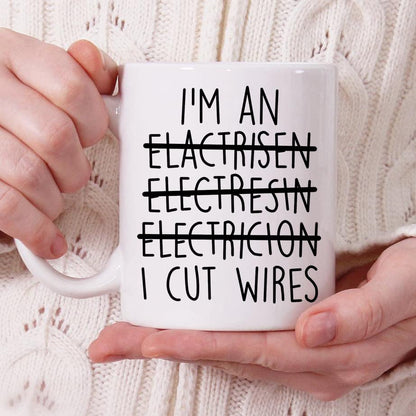 Funny Electrician | Ceramic Coffee Mug | Father's Day Gift | Stylish Printed Design | Tea & Coffee Cup | 11oz