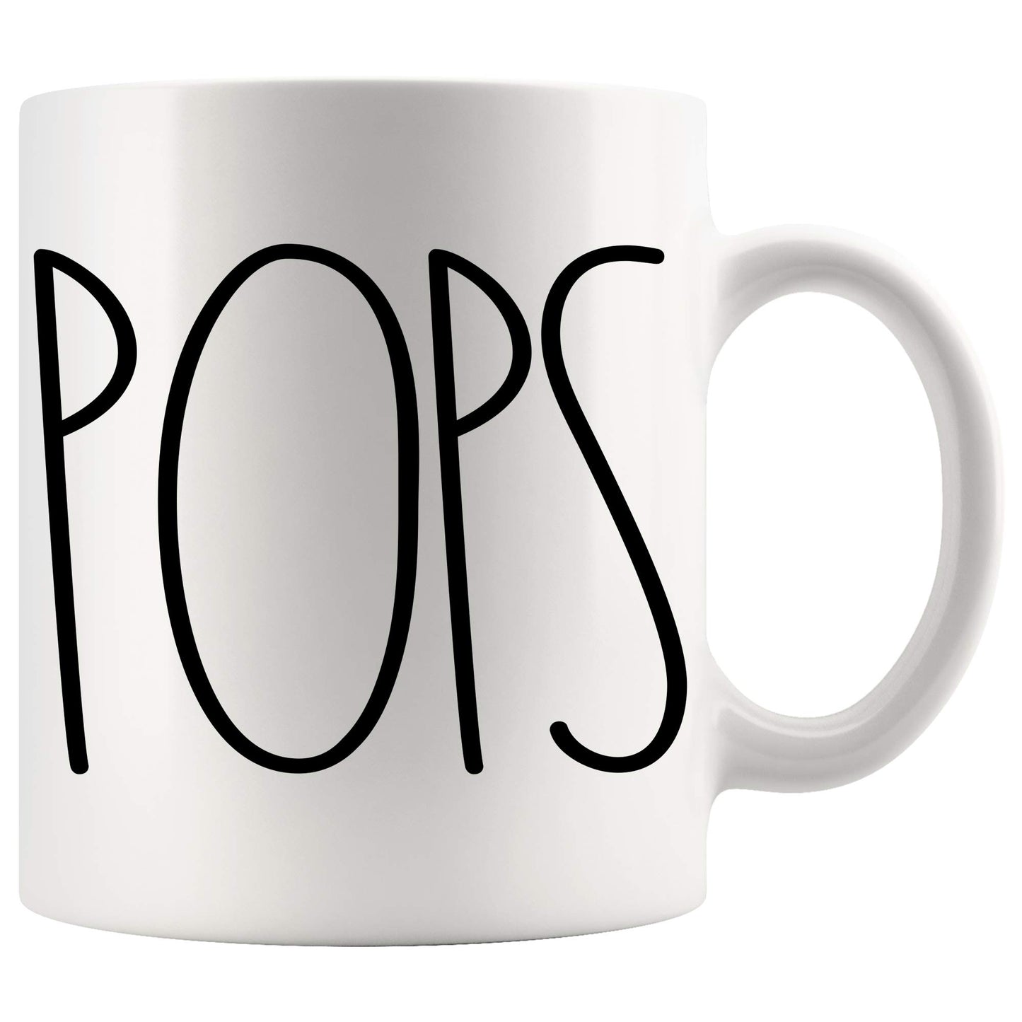POPS | Ceramic Coffee Mug | Father's Day Gift | Stylish Printed Design | Tea & Coffee Cup | 11oz