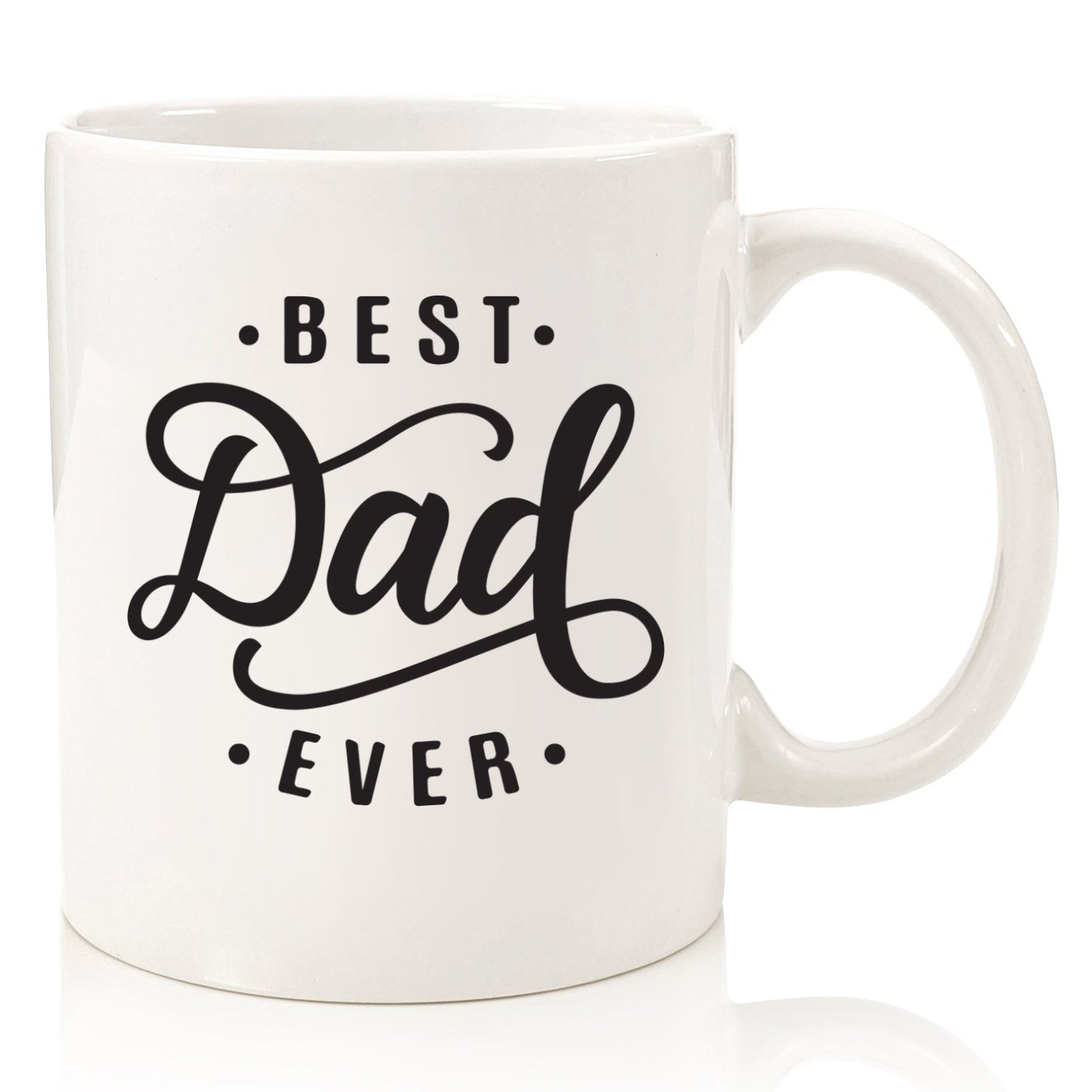 Best Dad Ever | Ceramic Coffee Mug | Father's Day Gift | Stylish Printed Design | Tea & Coffee Cup | 11oz