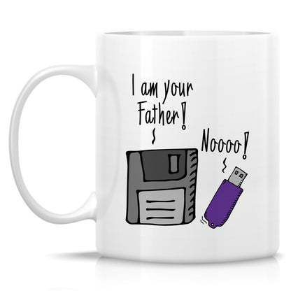 Funny Technical Tech Support IT Computer Geek Floppy Disk USB Drive Coffee Mugs | Ceramic Coffee Mug | Father's Day Gift | Stylish Printed Design | Tea & Coffee Cup | 11oz