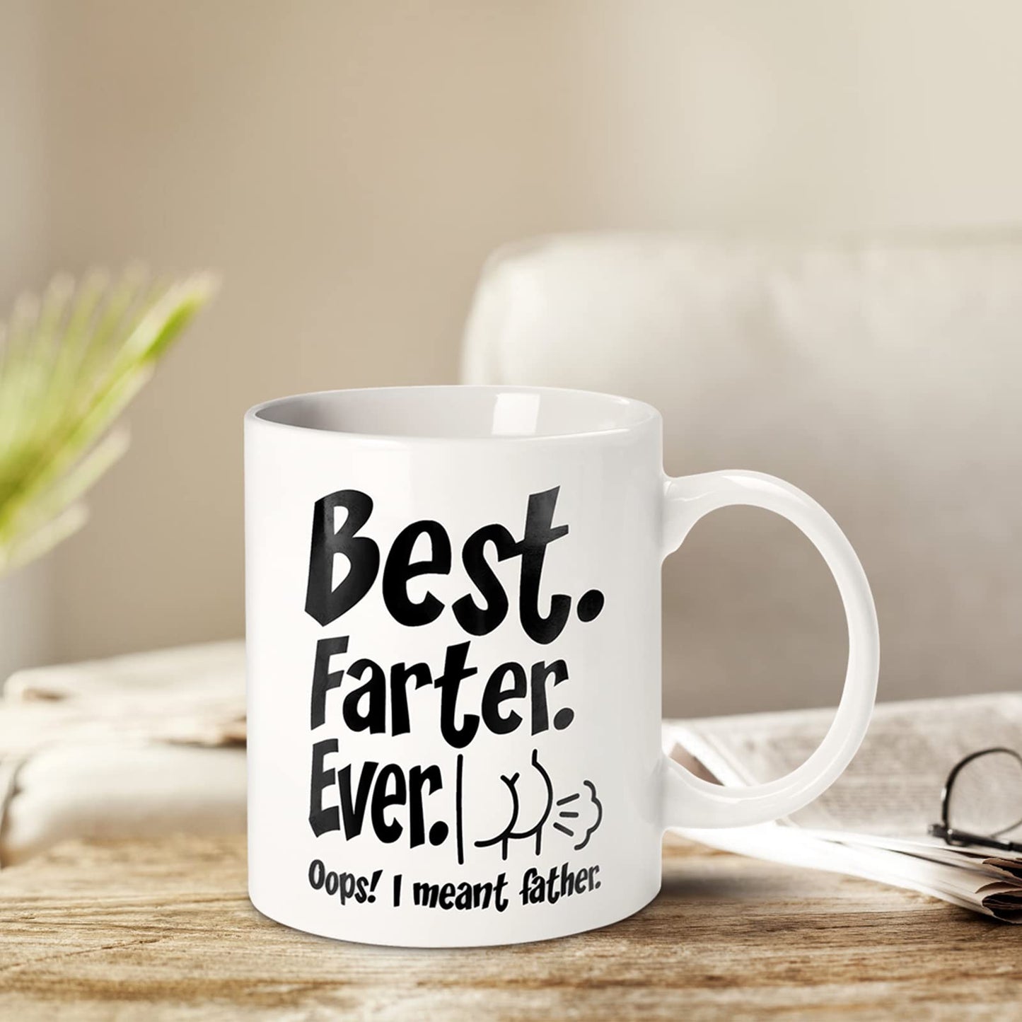 Funny for Husband Dad Him from Daughter Son Kids Wife | Ceramic Coffee Mug | Father's Day Gift | Stylish Printed Design | Tea & Coffee Cup | 11oz